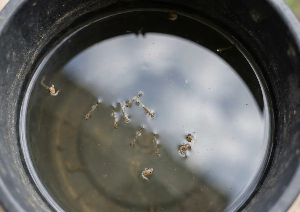 mosquito control larvae in standing water