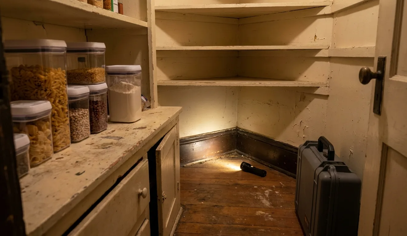 mouse control pantry baseboard inspection