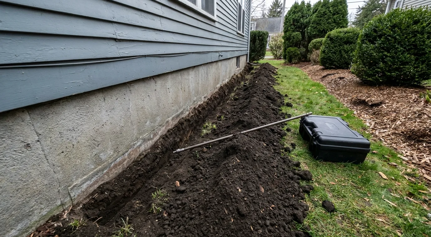 termite treatment foundation trench